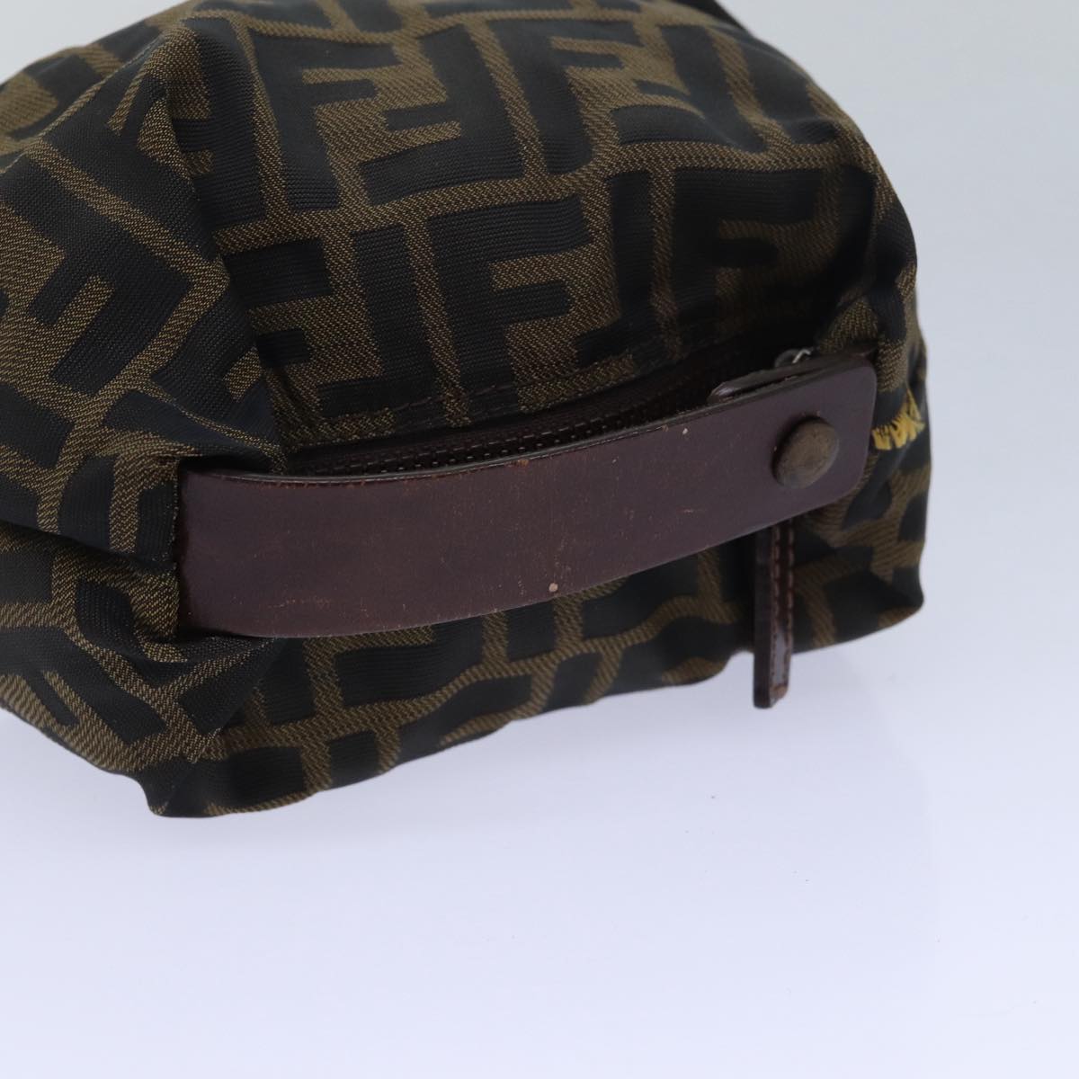 FENDI Zucca Canvas hand Pouch Brown fm3631