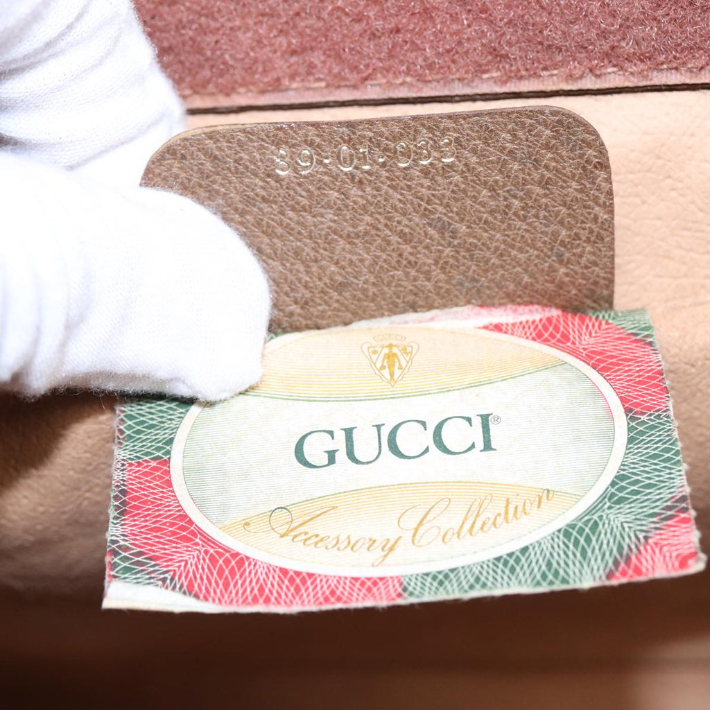 GUCCI GG Supreme Clutch Bag PVC Leather Beige 89 01 033 fm3645