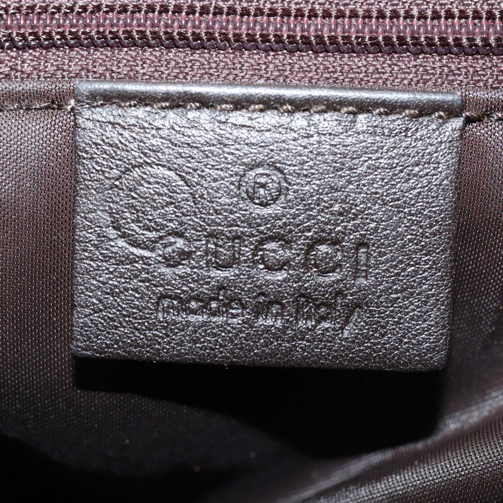 GUCCI Canvas Leather Shoulder Bag Beige 77112 fm3653