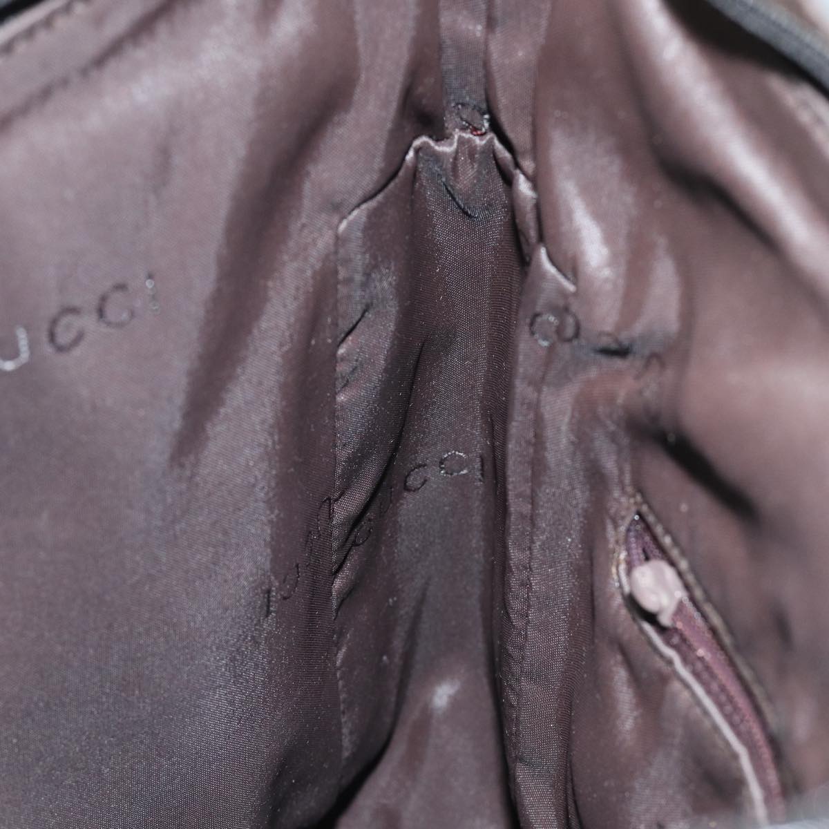 GUCCI Canvas Leather Shoulder Bag Beige 77112 fm3653