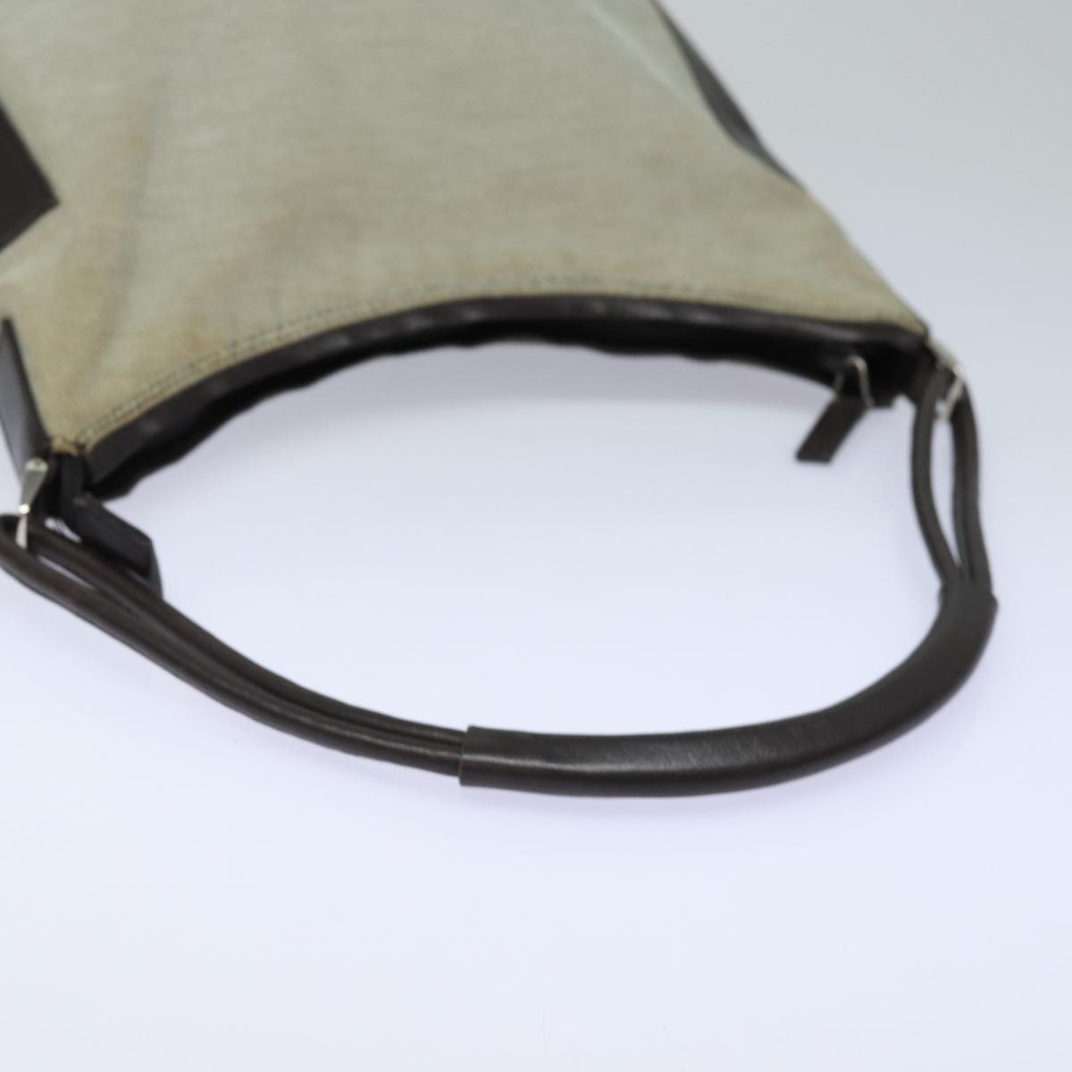 GUCCI Canvas Leather Shoulder Bag Beige 77112 fm3653