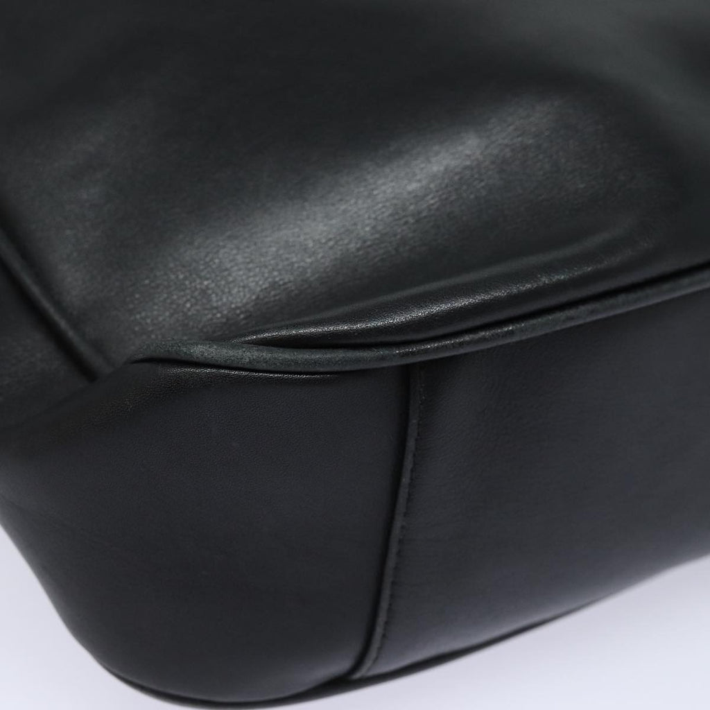 GUCCI Bamboo Hand Bag Leather Black 001 1638 200047 fm3655