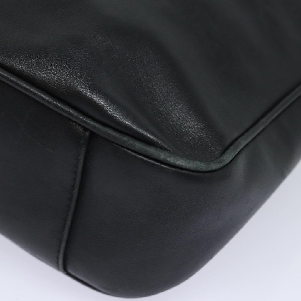 GUCCI Bamboo Hand Bag Leather Black 001 1638 200047 fm3655