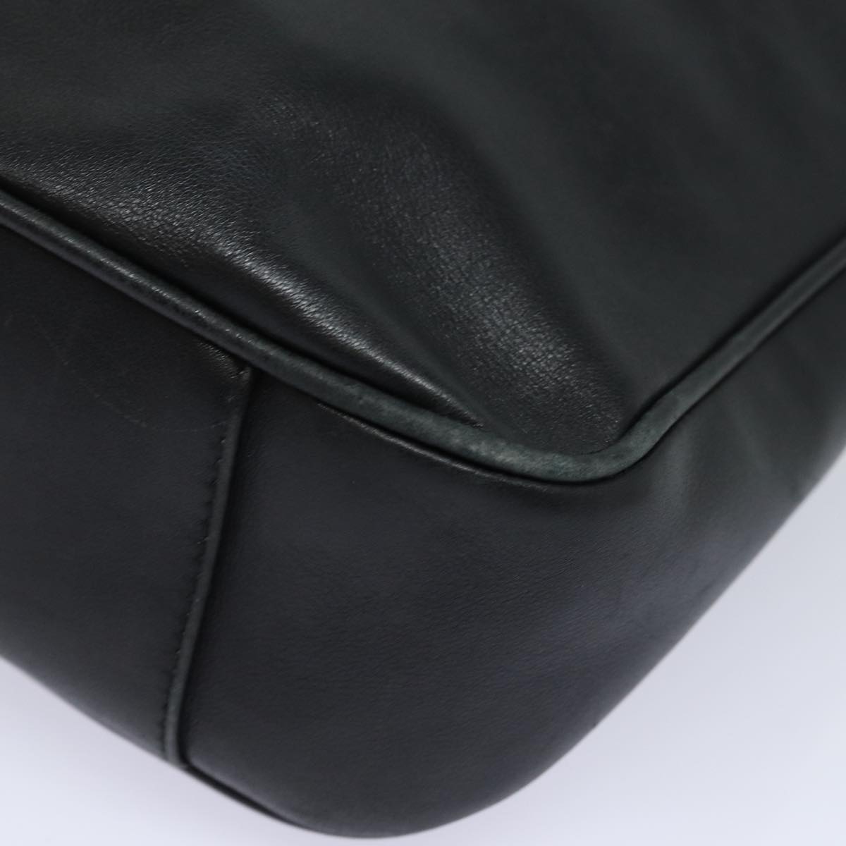 GUCCI Bamboo Hand Bag Leather Black 001 1638 200047 fm3655