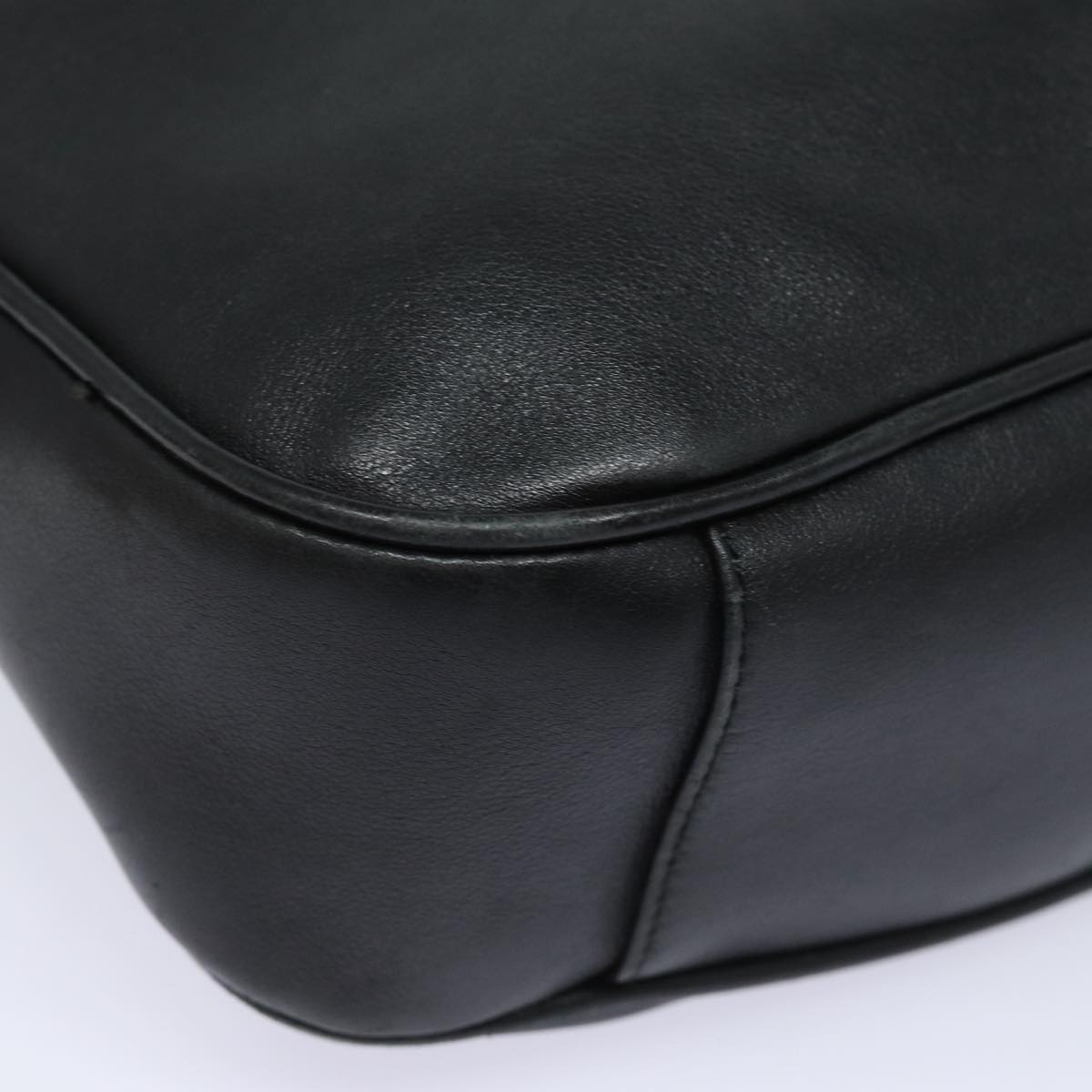 GUCCI Bamboo Hand Bag Leather Black 001 1638 200047 fm3655