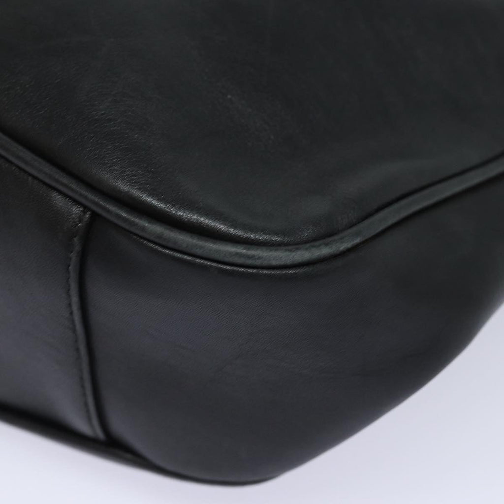 GUCCI Bamboo Hand Bag Leather Black 001 1638 200047 fm3655