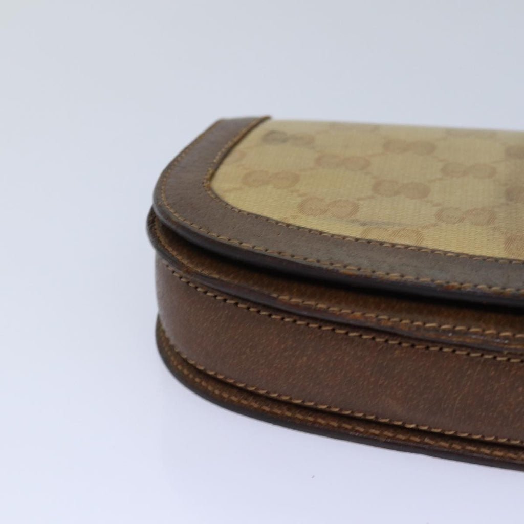 GUCCI GG Canvas Web Sherry Line Clutch Bag Beige Red Green fm3664