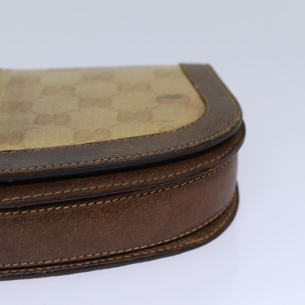 GUCCI GG Canvas Web Sherry Line Clutch Bag Beige Red Green fm3664