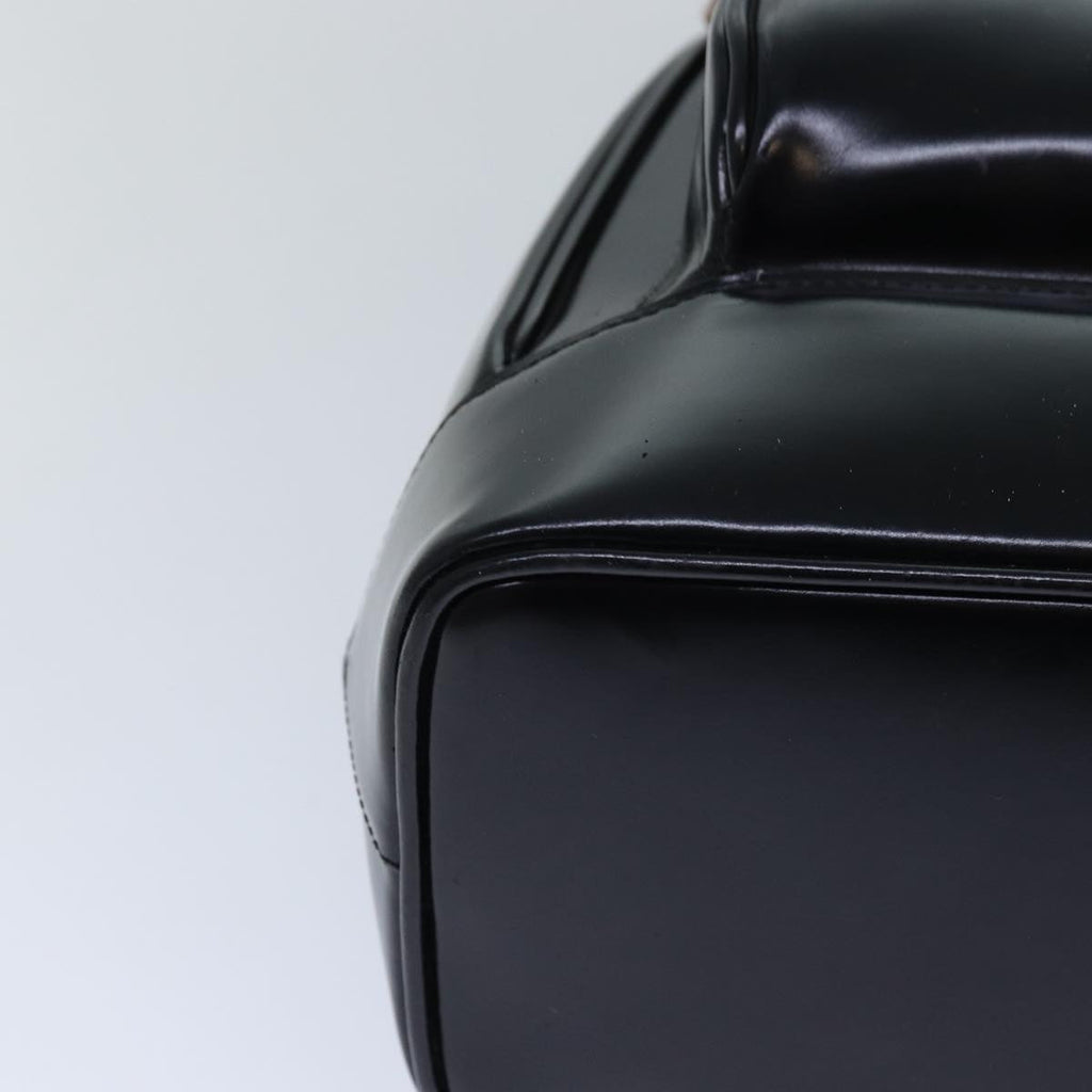 GUCCI Bamboo Body Bag Patent leather Black 003 2113 0027 fm3672