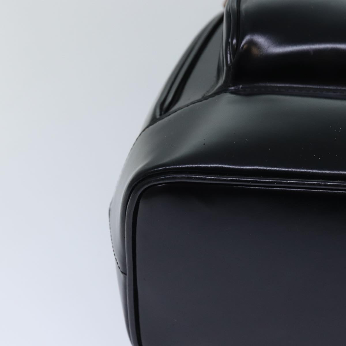 GUCCI Bamboo Body Bag Patent leather Black 003 2113 0027 fm3672
