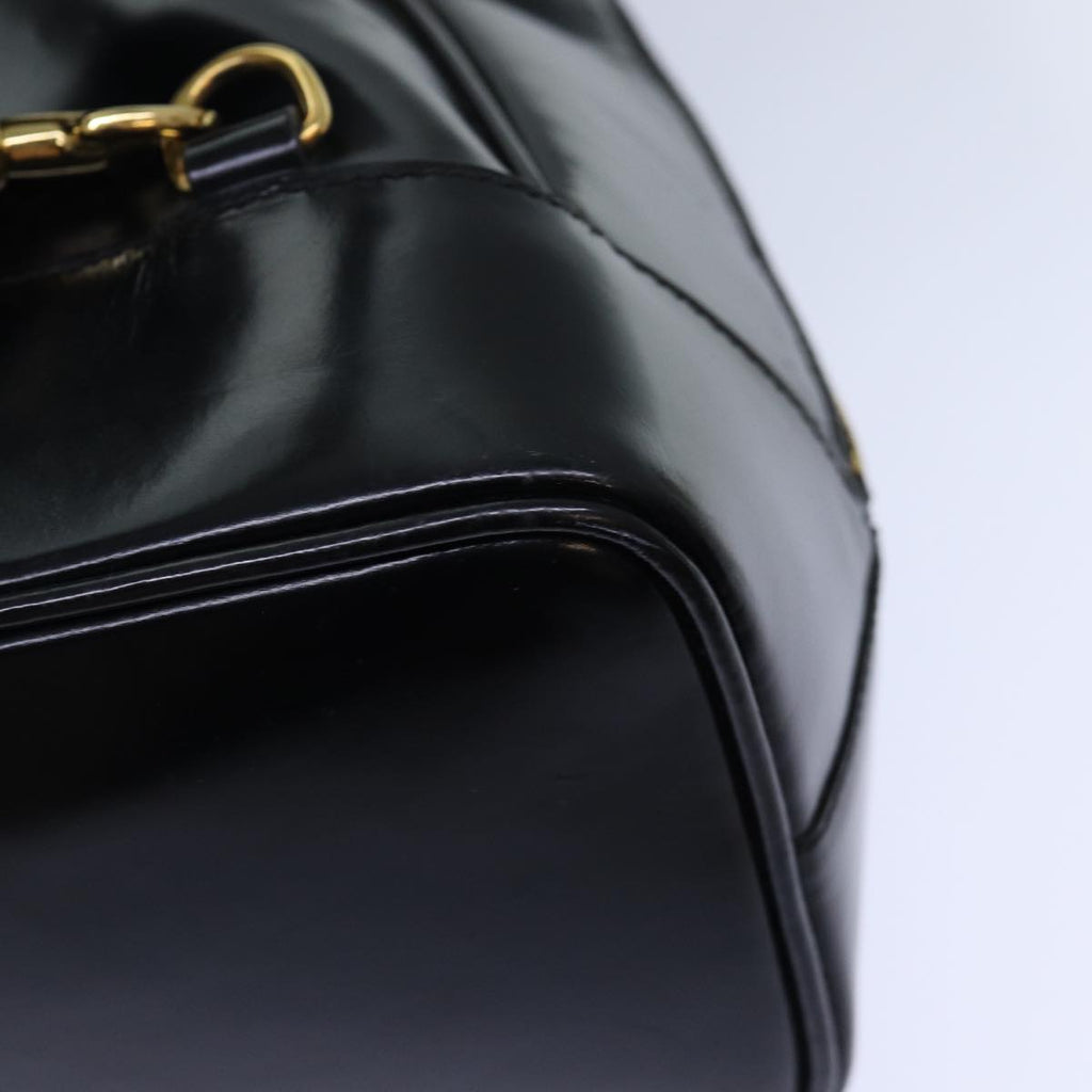 GUCCI Bamboo Body Bag Patent leather Black 003 2113 0027 fm3672