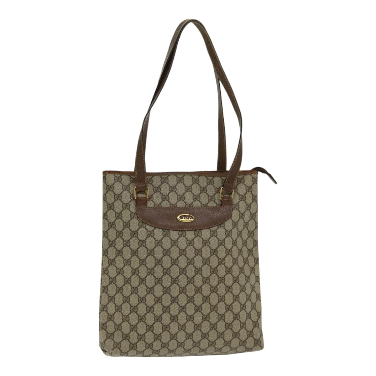 GUCCI GG Supreme Tote Bag PVC Leather Beige 002 39 6130 fm3674