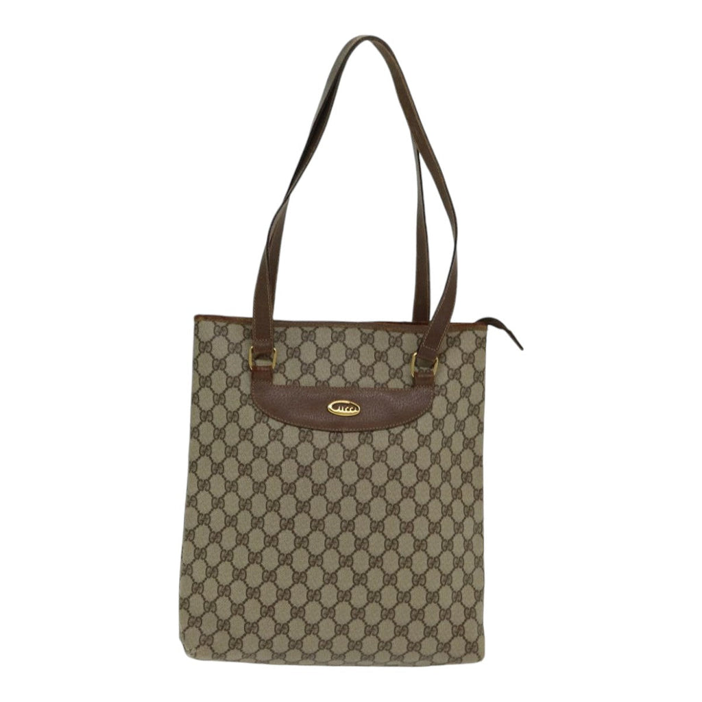 GUCCI GG Supreme Tote Bag PVC Leather Beige 002 39 6130 fm3674