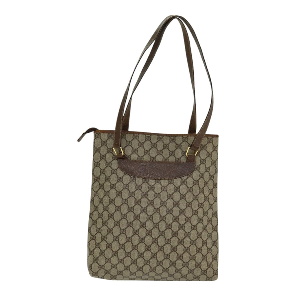 GUCCI GG Supreme Tote Bag PVC Leather Beige 002 39 6130 fm3674