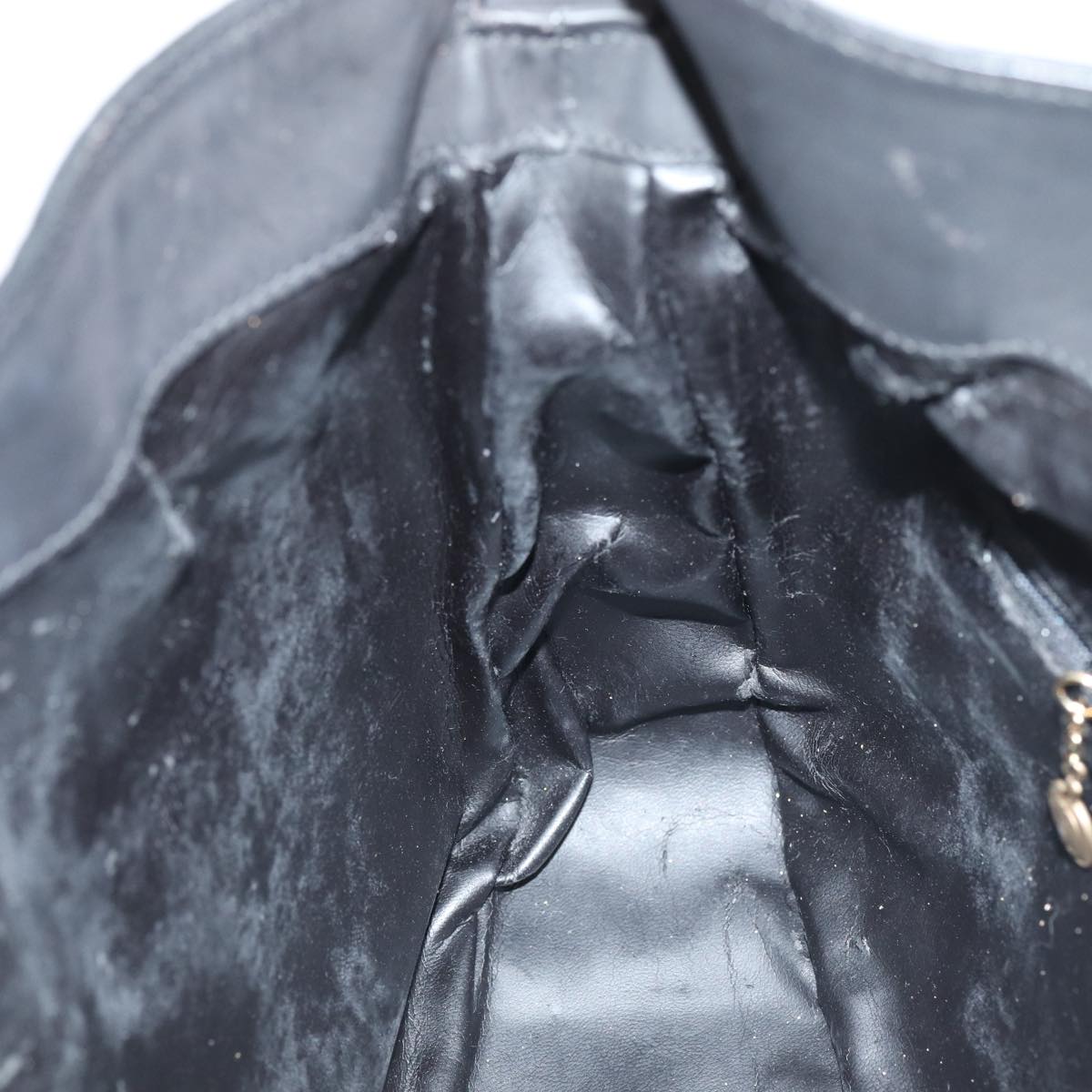 GUCCI Bamboo Hand Bag Suede 2way Black Gold 001 2058 1638 0 fm3712