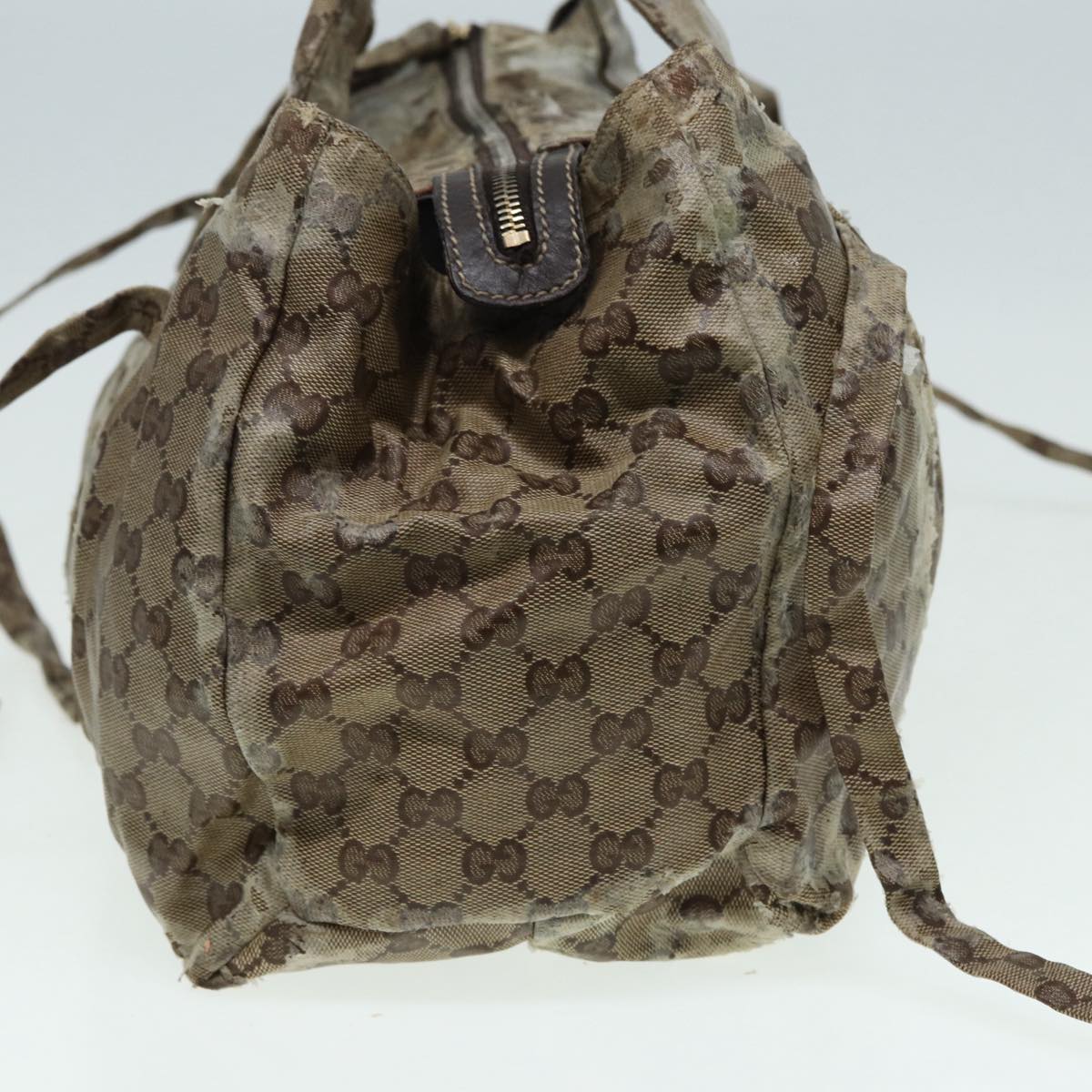 GUCCI GG Crystal Sherry Line Tote Bag 2Set Beige Red fm3716
