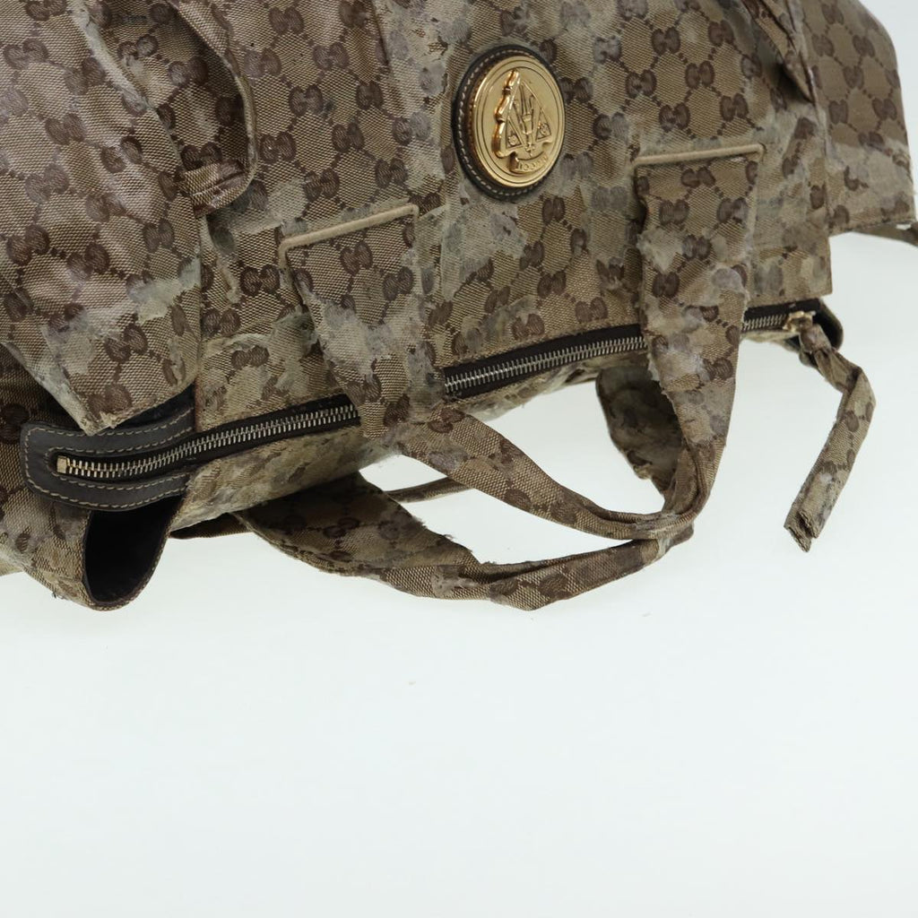 GUCCI GG Crystal Sherry Line Tote Bag 2Set Beige Red fm3716