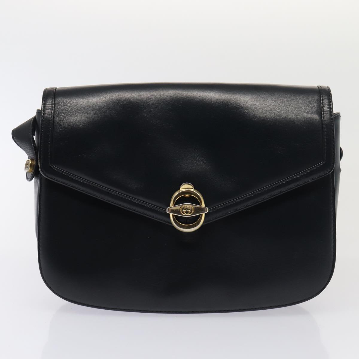 GUCCI Shoulder Bag Leather 2Set Black fm3717