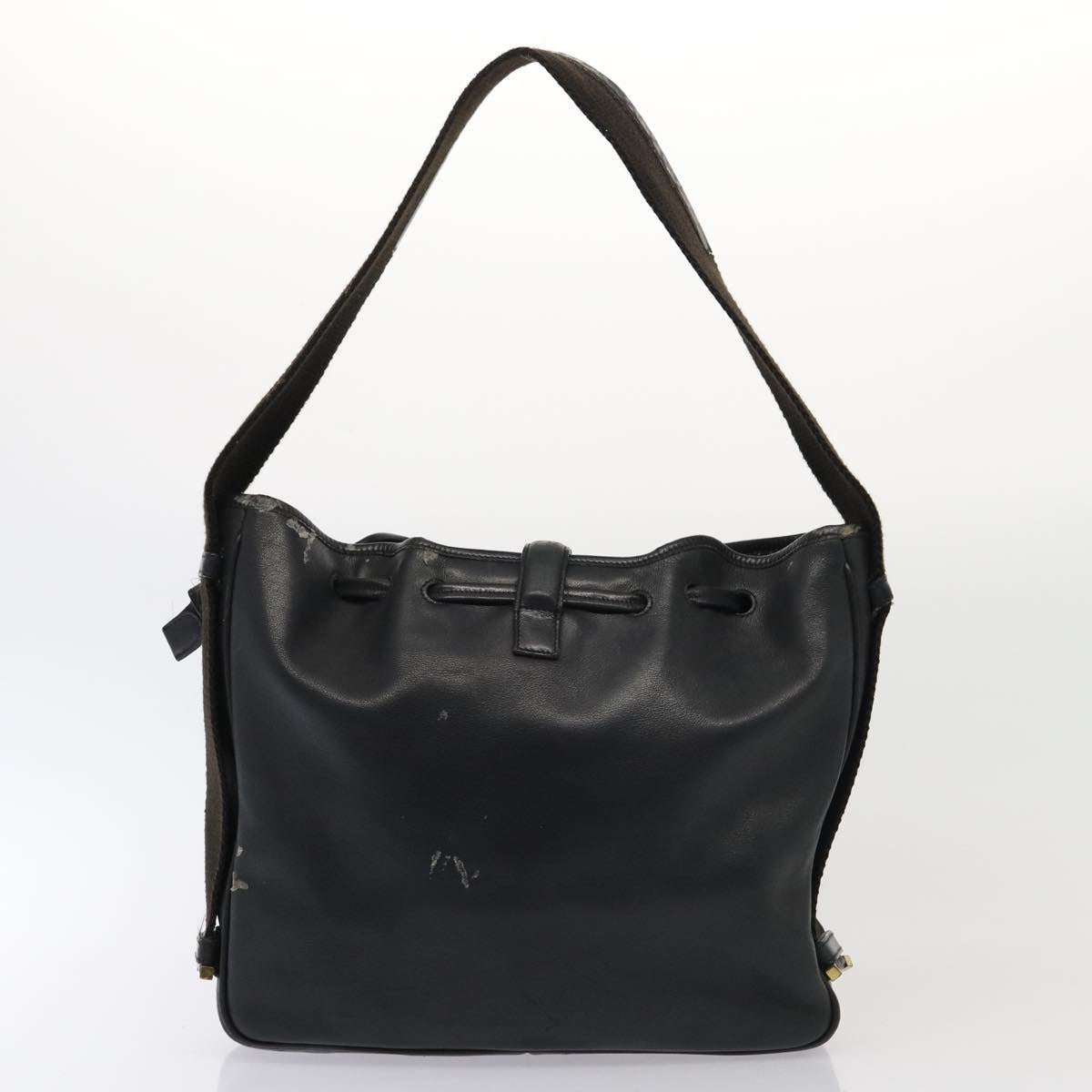 GUCCI Shoulder Bag Leather 2Set Black fm3717