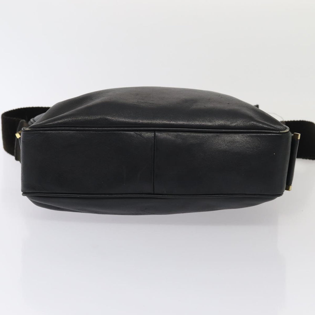 GUCCI Shoulder Bag Leather 2Set Black fm3717