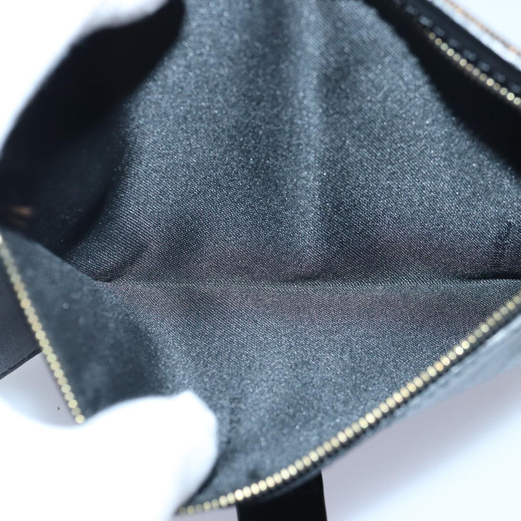 FENDI Zucca Canvas Shoulder Bag Leather Black Gold fm3729