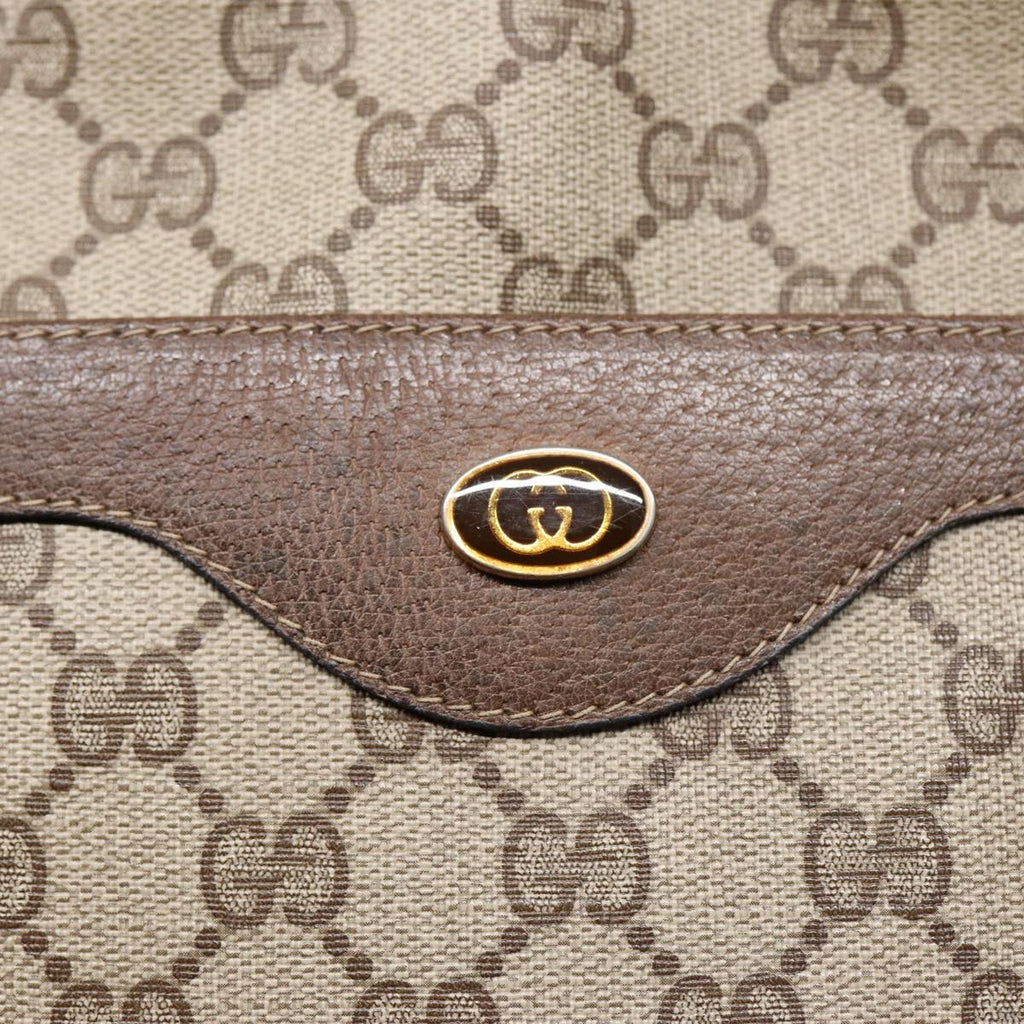 GUCCI GG Supreme Web Sherry Line Tote Bag PVC Beige 39 02 003 fm3734