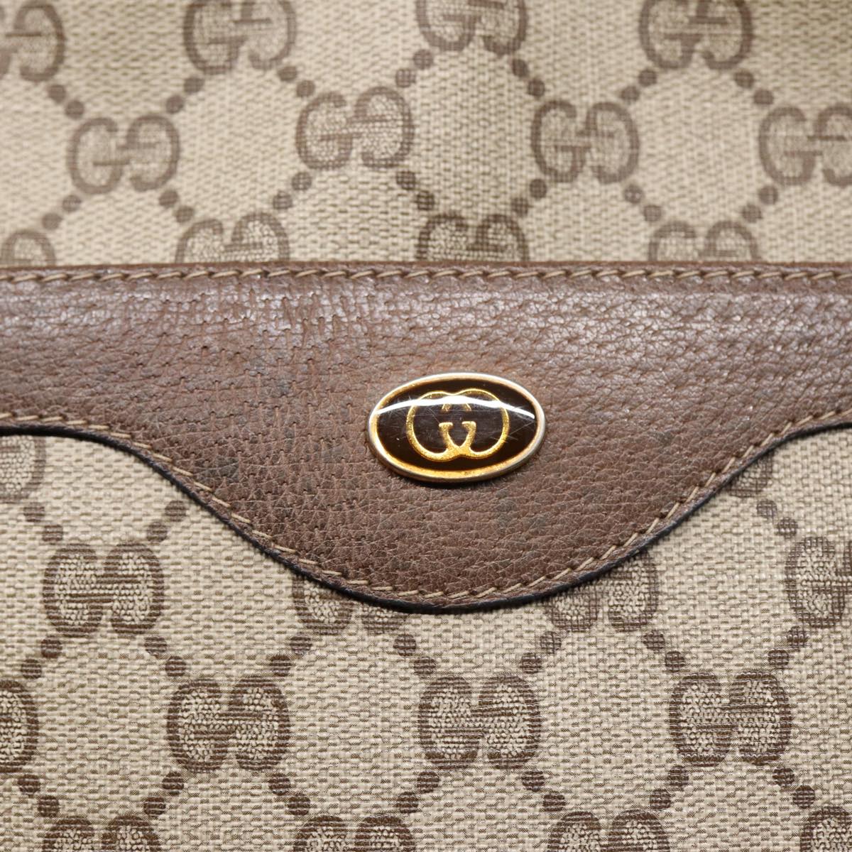 GUCCI GG Supreme Web Sherry Line Tote Bag PVC Beige 39 02 003 fm3734