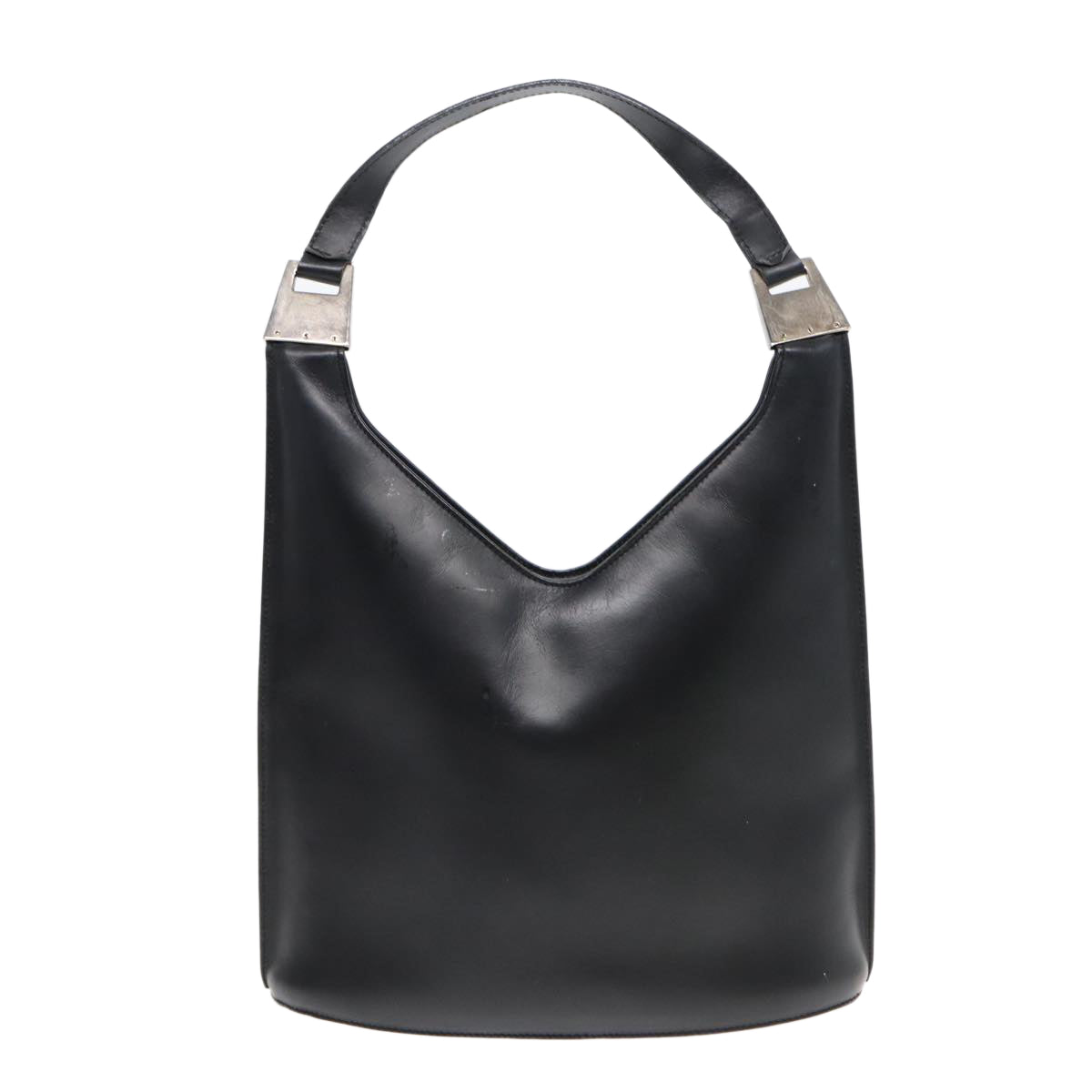 GUCCI Shoulder Bag Leather Black Silver 001 2113 3010 fm3745