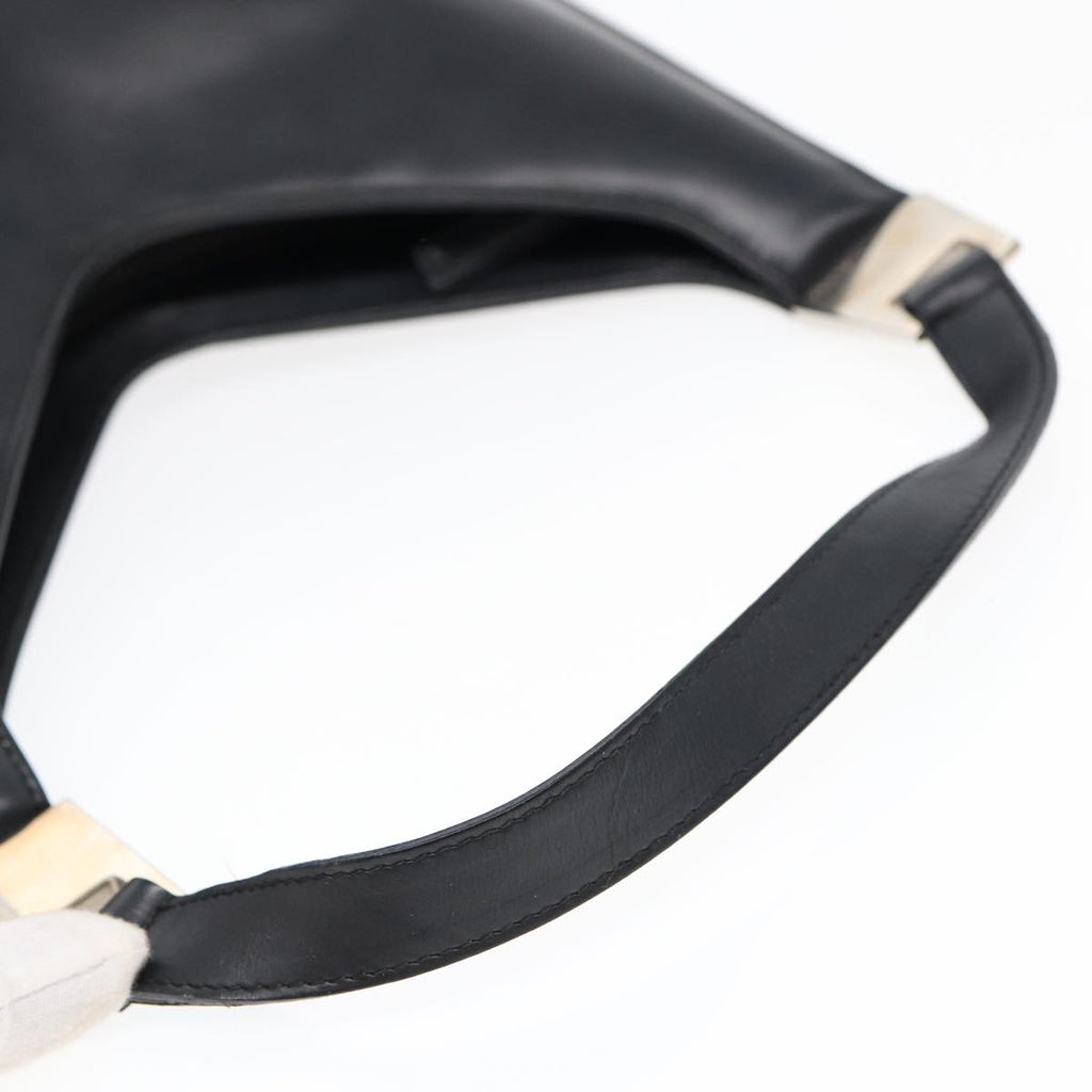 GUCCI Shoulder Bag Leather Black Silver 001 2113 3010 fm3745