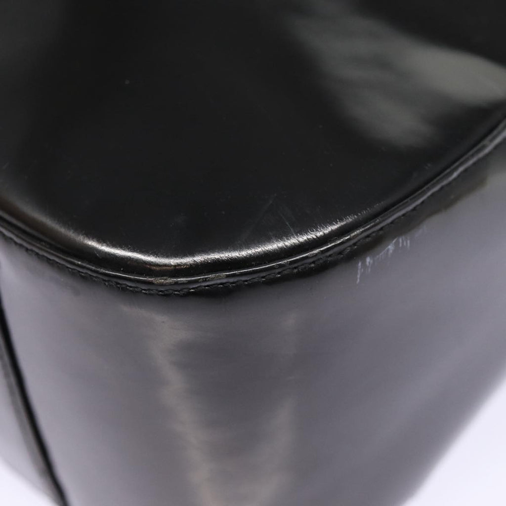 GUCCI Shoulder Bag Enamel Black Silver 001 1274 1703 fm3746