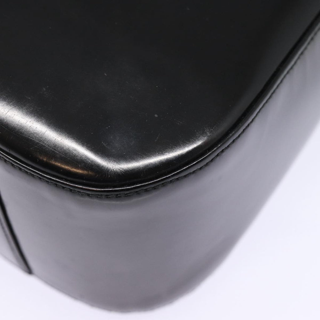 GUCCI Shoulder Bag Enamel Black Silver 001 1274 1703 fm3746