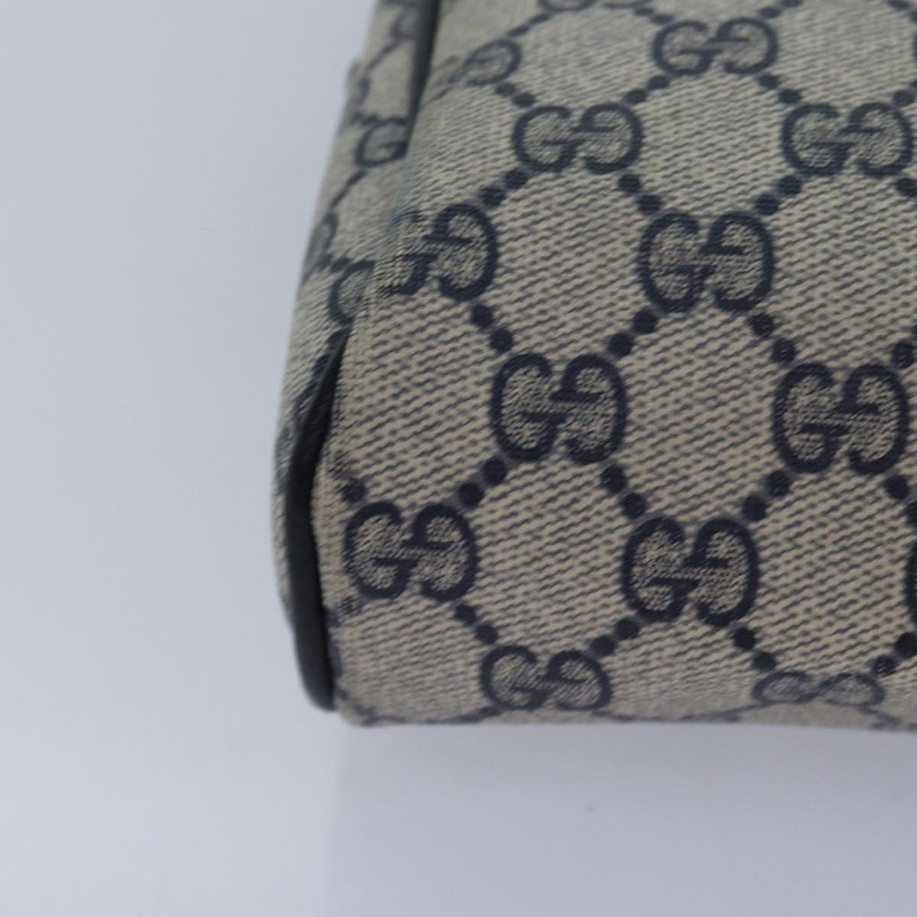 GUCCI GG Supreme Sherry Line Clutch Bag PVC Navy Red 010 378 fm3753