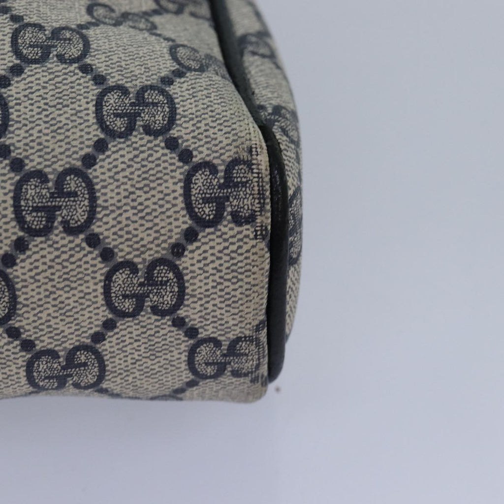 GUCCI GG Supreme Sherry Line Clutch Bag PVC Navy Red 010 378 fm3753