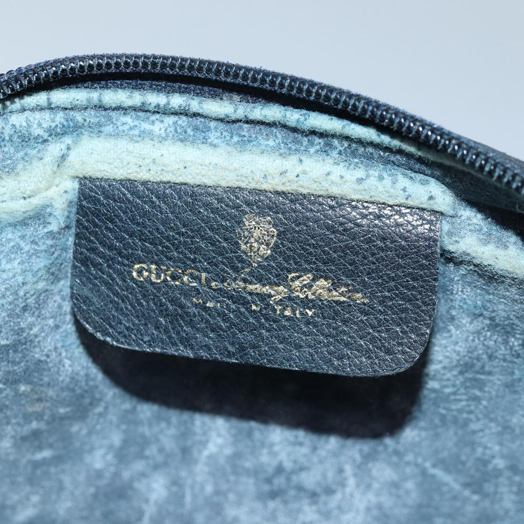 GUCCI GG Supreme Sherry Line Clutch Bag PVC Navy Red 010 378 fm3753