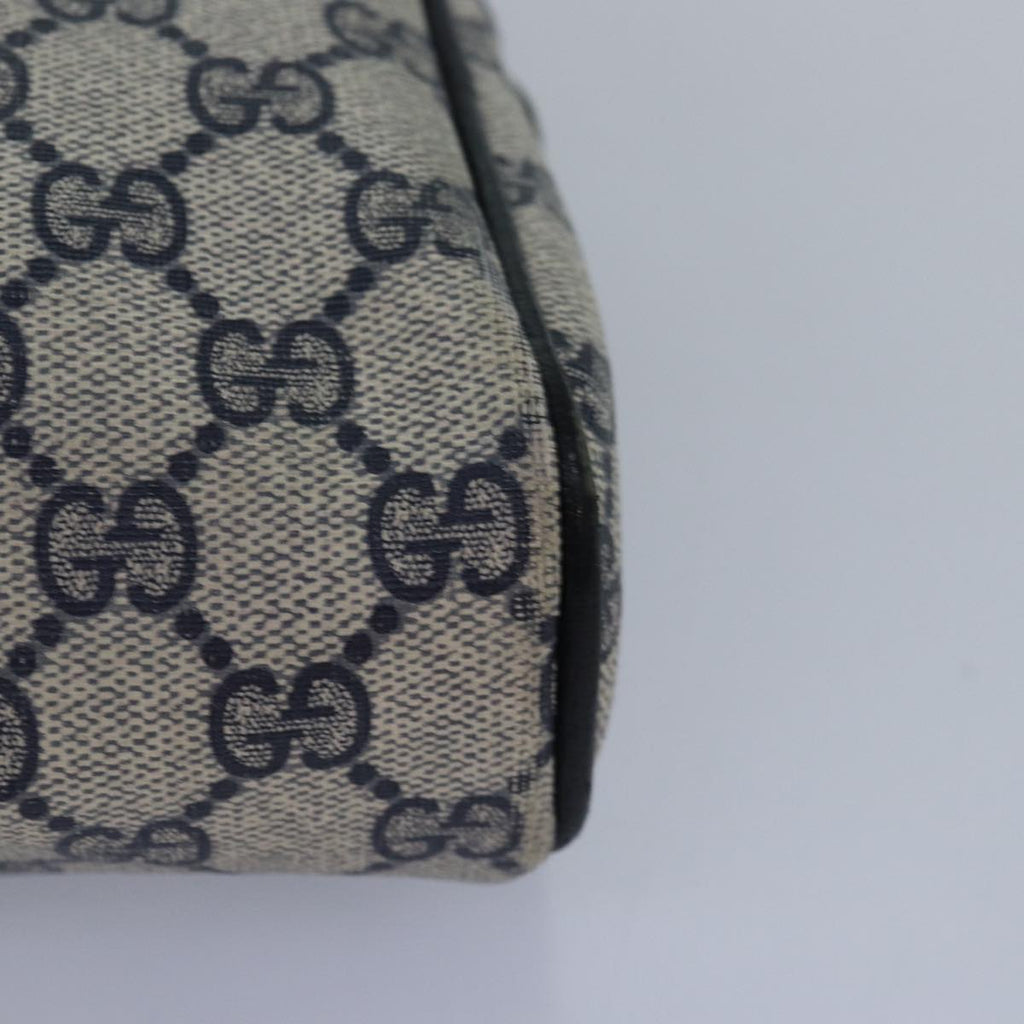 GUCCI GG Supreme Sherry Line Clutch Bag PVC Navy Red 010 378 fm3753