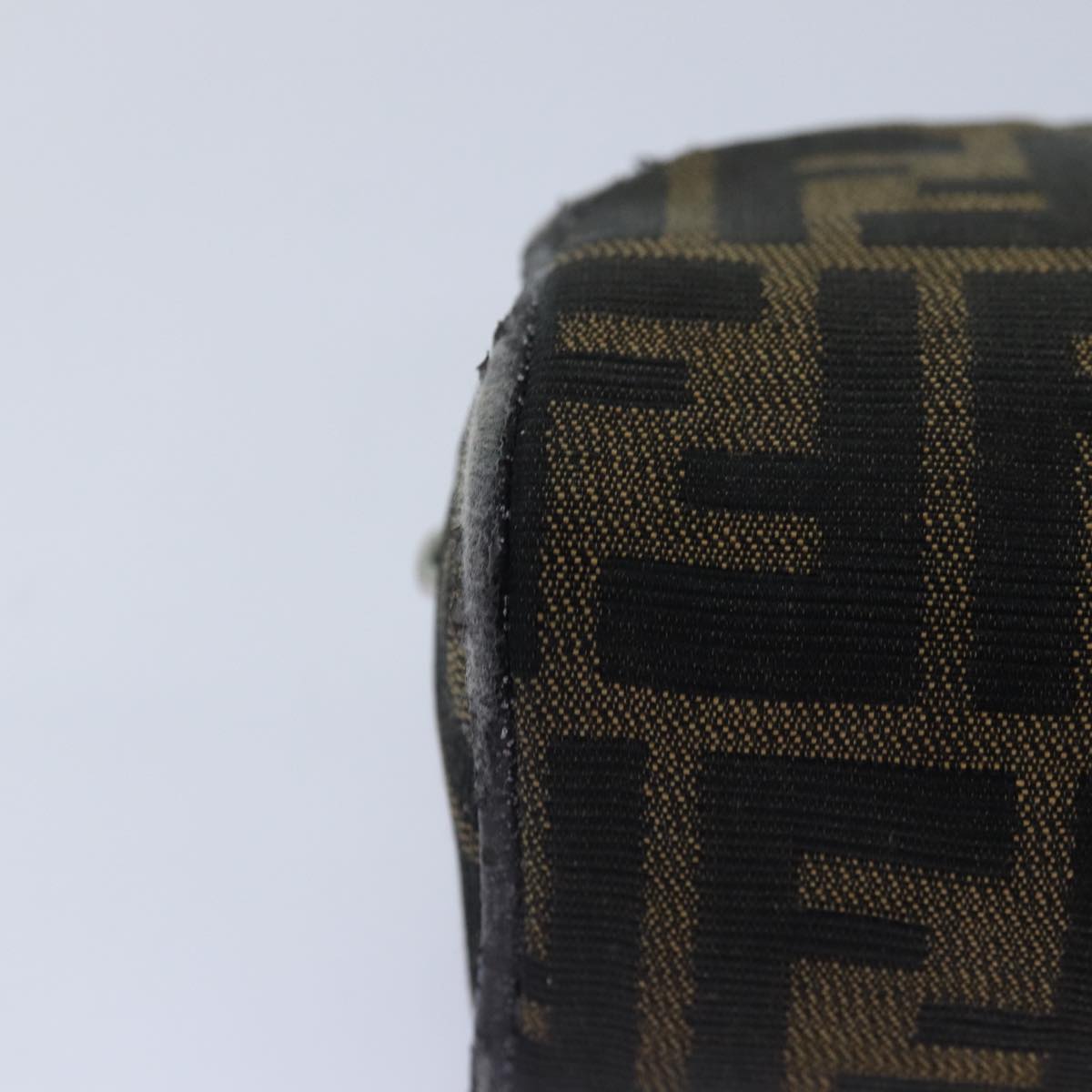FENDI Zucca Canvas Pouch Brown Black Silver fm3759