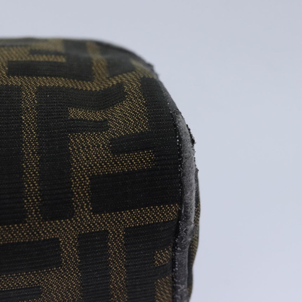 FENDI Zucca Canvas Pouch Brown Black Silver fm3759