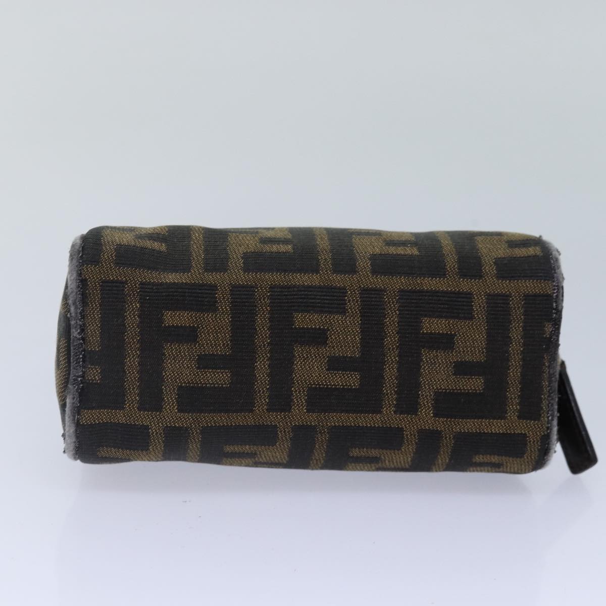 FENDI Zucca Canvas Pouch Brown Black Silver fm3759