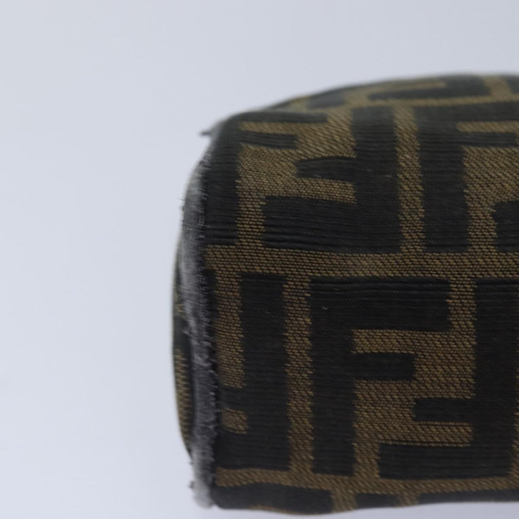 FENDI Zucca Canvas Pouch Brown Black Silver fm3759
