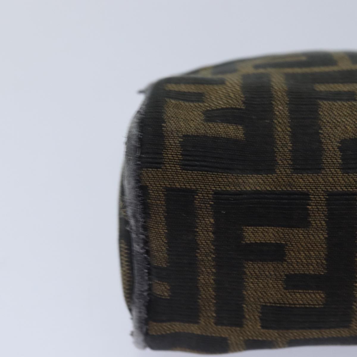 FENDI Zucca Canvas Pouch Brown Black Silver fm3759