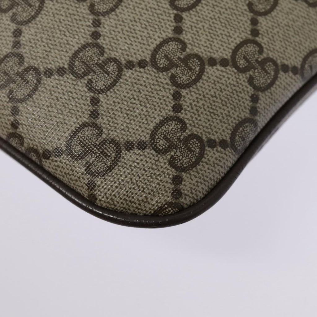 GUCCI GG Supreme Web Sherry Line Shoulder Bag PVC Beige 904 02 047 fm3772