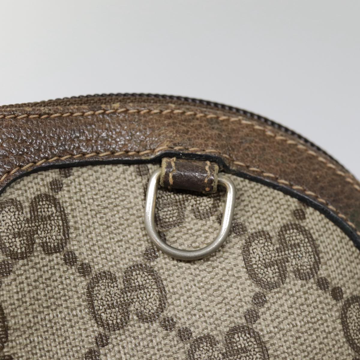 GUCCI GG Supreme Web Sherry Line Shoulder Bag PVC Beige 904 02 047 fm3772