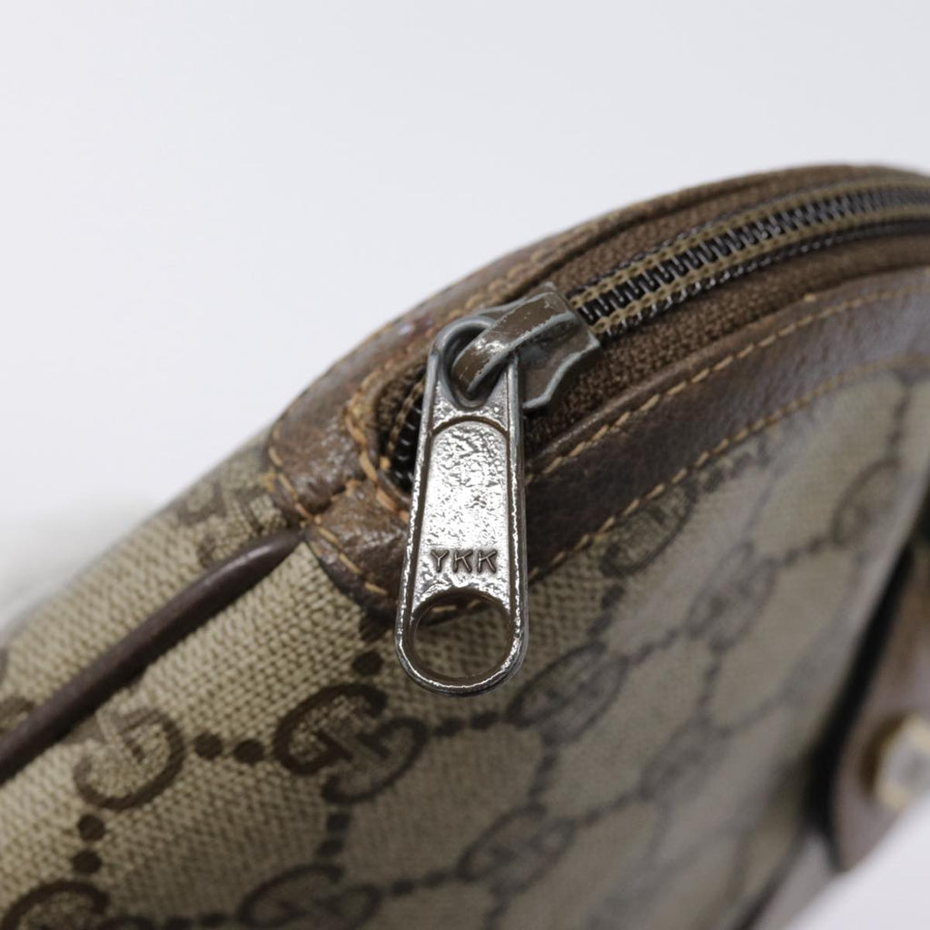 GUCCI GG Supreme Web Sherry Line Shoulder Bag PVC Beige 904 02 047 fm3772