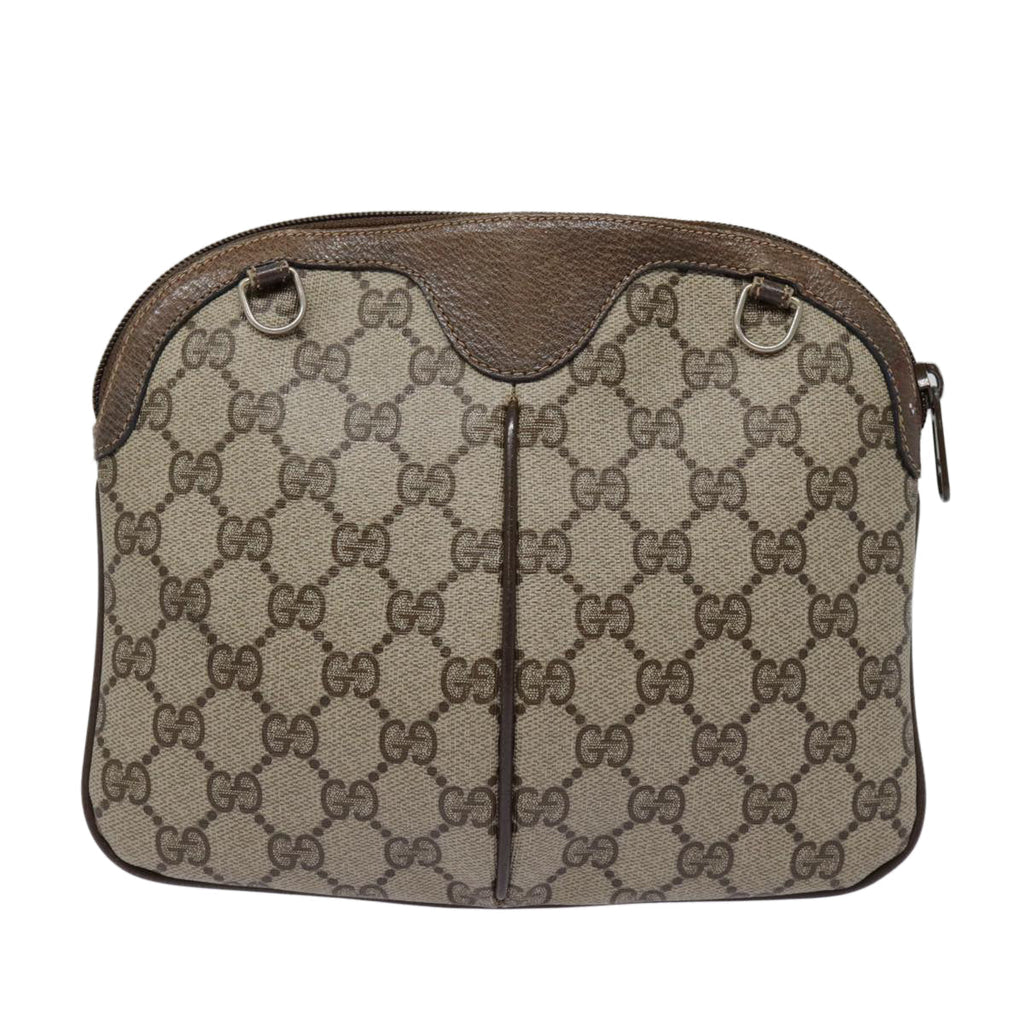 GUCCI GG Supreme Web Sherry Line Shoulder Bag PVC Beige 904 02 047 fm3772