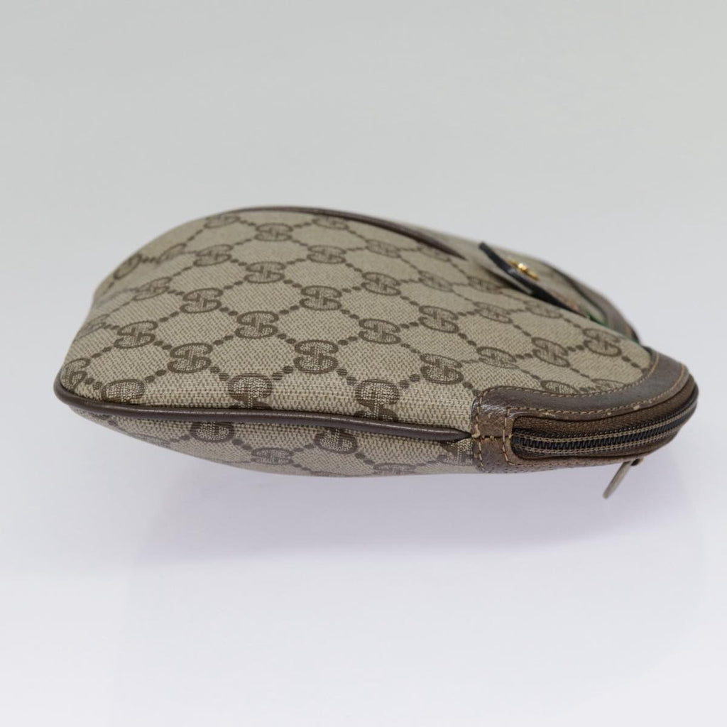 GUCCI GG Supreme Web Sherry Line Shoulder Bag PVC Beige 904 02 047 fm3772