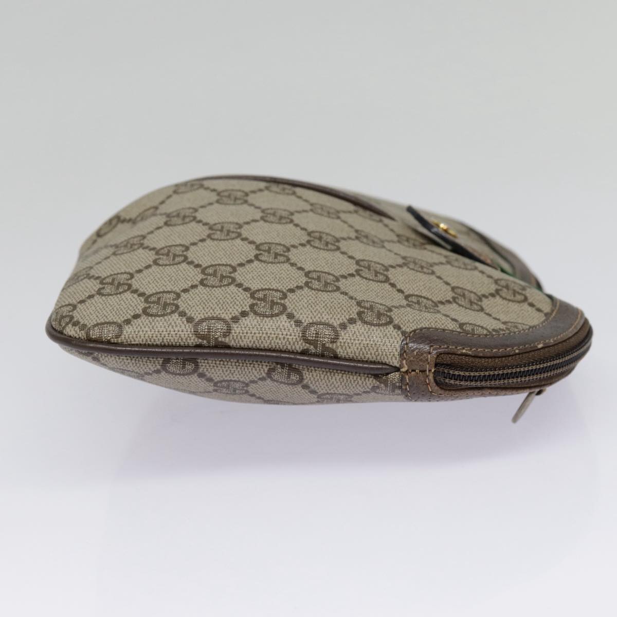 GUCCI GG Supreme Web Sherry Line Shoulder Bag PVC Beige 904 02 047 fm3772