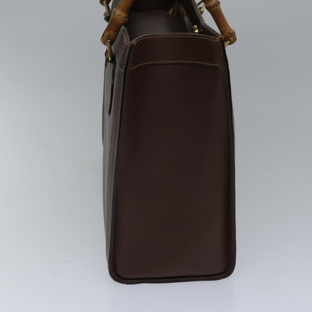 GUCCI Bamboo Hand Bag Leather Brown Gold 002 1186 0260 fm3775