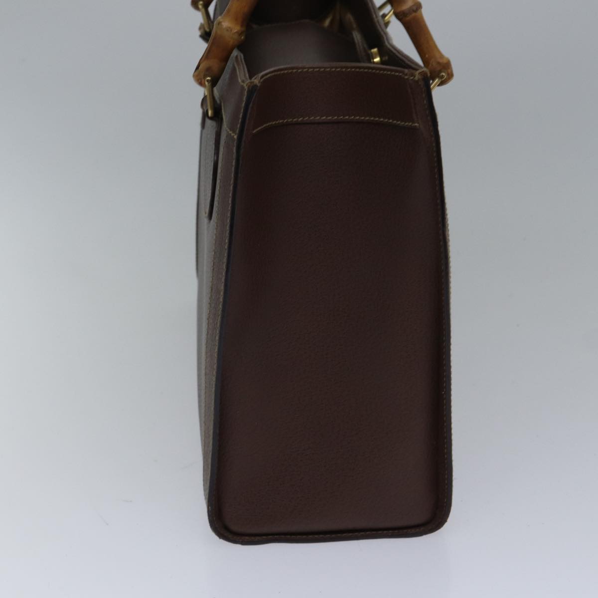GUCCI Bamboo Hand Bag Leather Brown Gold 002 1186 0260 fm3775