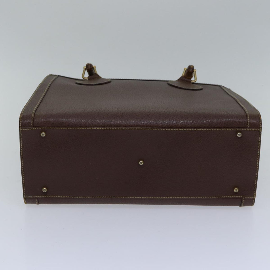 GUCCI Bamboo Hand Bag Leather Brown Gold 002 1186 0260 fm3775