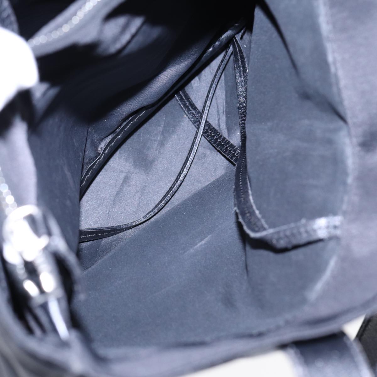 FENDI Tote Bag Nylon Silver Black fm3779